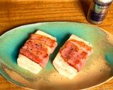 お餅のベーコン挟み☆塩ガーリック焼き作り方5写真