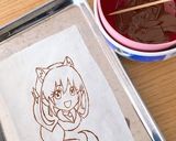 誕生日ケーキ、プリキュア、キャラチョコ作り方2写真