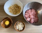 豚挽肉で煮込みハンバーグ作り方2写真