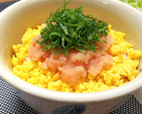 しっかり朝ごはん☆明太子と炒り卵 丼作り方4写真