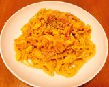簡単♩卵とベーコンのお醤油パスタ作り方6写真