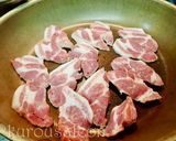豚肉と玉ねぎの炒め物　オレンジ風味作り方1写真