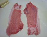 お弁当に♪薄切り肉でロールカツ作り方1写真