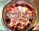 キャベツたっぷり豚肉のオイマヨ炒め作り方1写真