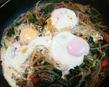 半熟目玉焼きと野菜の丼作り方5写真