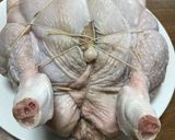 パンを詰める★絶品ローストチキン丸鶏♪作り方8写真