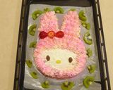マイメロケーキ手作り☆誕生日ロールケーキ作り方15写真