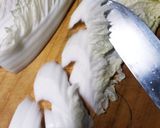 白菜と鶏肉のクリームスープ作り方2写真