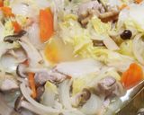 白菜と鶏肉のクリームスープ作り方7写真