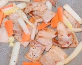 白菜と豚肉の餡掛けごはん作り方3写真