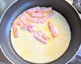 厚切りベーコンと豆乳のカルボナーラうどん作り方6写真