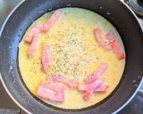 厚切りベーコンと豆乳のカルボナーラうどん作り方7写真