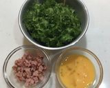 わさび菜と焼豚の炒飯作り方1写真