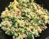 わさび菜と焼豚の炒飯作り方3写真