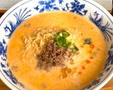 豆乳でマイルド☆肉そぼろ入り辛ラーメン作り方5写真