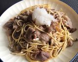 牛肉とキノコの和風パスタ作り方7写真