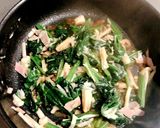 小鉢☆えのきとほうれん草のマヨぽん炒め作り方3写真