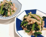 小鉢☆えのきとほうれん草のマヨぽん炒め作り方4写真
