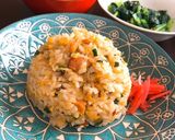 やきとり缶で簡単ネギたっぷりチャーハン！作り方8写真
