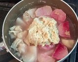 紅白のカブと豚バラ肉の酒粕煮作り方5写真