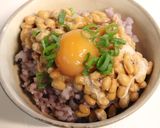 朝昼夕♪冷凍卵そばつゆ漬けと納豆の丼作り方5写真