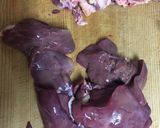 鳥モツ煮(あるいはモッシグ)と銀皮油煮作り方2写真