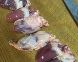 鳥モツ煮(あるいはモッシグ)と銀皮油煮作り方6写真
