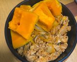 包丁を使わない豚キムチかぼちゃ丼作り方5写真