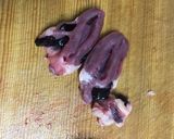 鳥モツ煮(あるいはモッシグ)と銀皮油煮作り方7写真