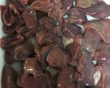 鳥モツ煮(あるいはモッシグ)と銀皮油煮作り方9写真