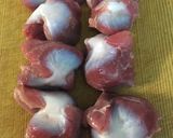 鳥モツ煮(あるいはモッシグ)と銀皮油煮作り方10写真
