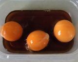 朝昼夕♪冷凍卵そばつゆ漬けと納豆の丼作り方3写真