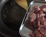 鳥モツ煮(あるいはモッシグ)と銀皮油煮作り方17写真