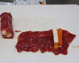 おせち彩る☆牛肉の紅白巻き作り方3写真