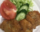 手軽に・豚切り落とし肉で一口かつ作り方6写真