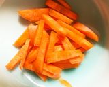 全てレンジなすさつま芋で青椒肉絲風作り方7写真