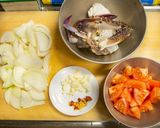 カニ風味満点・渡り蟹のトマトソースパスタ作り方2写真