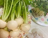 カブとエビのくず煮作り方1写真