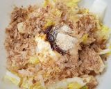 レンジで副菜♪白菜・オイマヨ・鰹節サラダ作り方3写真
