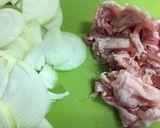 ローストチキンのソースで洋風すた丼!作り方3写真