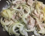 ローストチキンのソースで洋風すた丼!作り方5写真