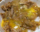ローストチキンのソースで洋風すた丼!作り方8写真