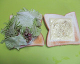 おひとりさまの厚切りハムでハムチーサンド作り方3写真