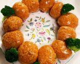 クリスマスに☆チキンライスまんまるリース作り方8写真