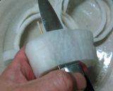 大根の太麺状切り入り味噌汁作り方3写真