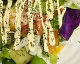 市販サラダ&プチトマトのシーザーサラダ風作り方3写真