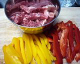 パプリカの牛肉炒め作り方1写真