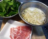小松菜の炒めもの作り方1写真