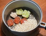 離乳食中期〜＊ささみの洋風オートミール粥作り方4写真