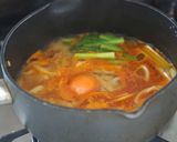牛肉と小松菜のスンドゥブ風うどん作り方4写真